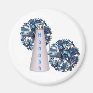 Blauwe cheerleader magneet