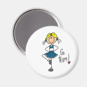 Blauwe Cheerleader Magneet (Voorkant / Achterkant)