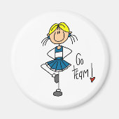 Blauwe Cheerleader Magneet (Voorkant)