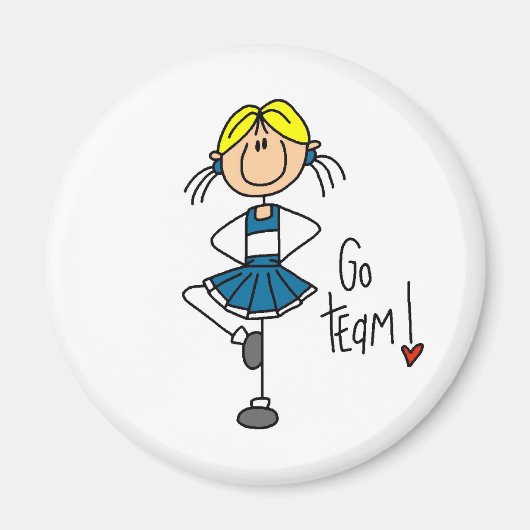 Blauwe Cheerleader Magneet (Voorkant)