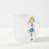 Blauwe Cheerleader Matglas Koffiemok (Voorkant rechts)