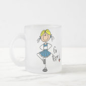 Blauwe Cheerleader Matglas Koffiemok (Links)