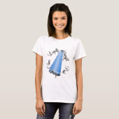Blauwe Cheerleader Megaphone T-Shirt (Voorkant volledig)