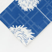 Blauwe Cheerleader Pom Pom Pattern Fleece Deken (Hoek)
