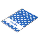 Blauwe Cheerleader Pom Pom Pattern Notitieboek (Linkerzijde)