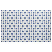 Blauwe Cheerleader Pom Poms & Hearts Pattern Stof (Fat Quarter)