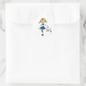 Blauwe Cheerleader Ronde Sticker (Tas)