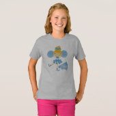 Blauwe Cheerleader T-shirt (Voorkant volledig)
