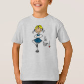 Blauwe Cheerleader T-shirt (Voorkant)