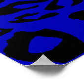 blauwe cheetah poster (Hoek)
