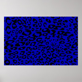 blauwe cheetah poster