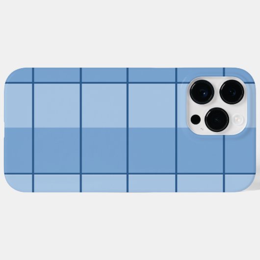 Blauwe cheques bevestigen Case-Mate iPhone case (Achterkant (horizontaal))