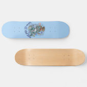 Blauwe Cheshire Kat Persoonlijk Skateboard (Horizontaal)