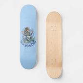 Blauwe Cheshire Kat Persoonlijk Skateboard (Voorkant)