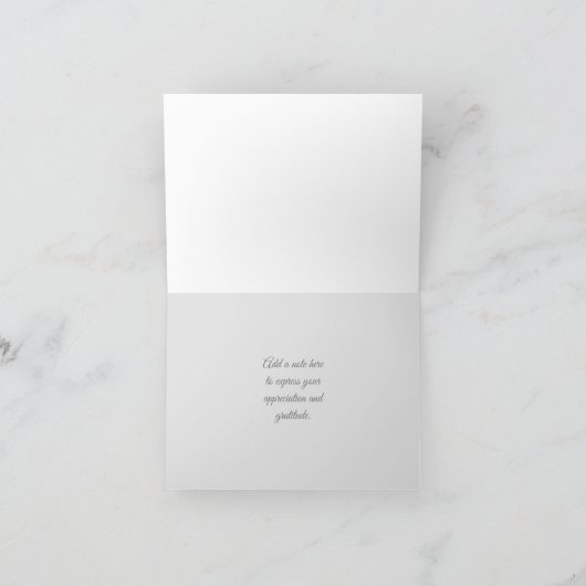 Blauwe Chevron Aangepast gevouwen Dank je creditca Bedankkaart (Binnen)