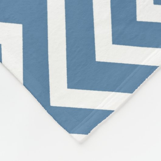 Blauwe Chevron - Aangepaste ventilatorbank Fleece Deken (Hoek)