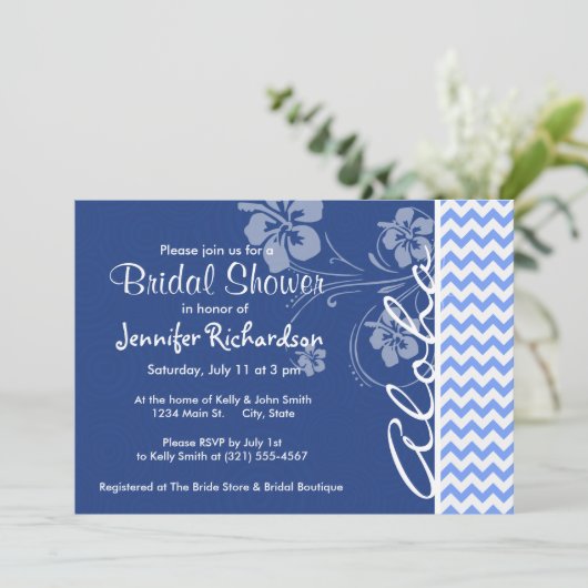 Blauwe Chevron; Aloha Kaart (Staand voorkant)