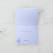 Blauwe Chevron Bruidsfeest Dank Je Kaart (Binnen)