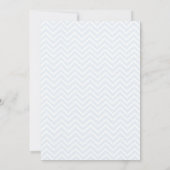 Blauwe Chevron Foto geboorteaankondiging Aankondiging (Achterkant)