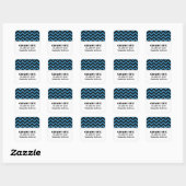 Blauwe Chevron Glitter Afstuderen Stickers (Vel)