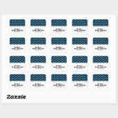 Blauwe Chevron Glitter Baby shower Stickers (Vel)