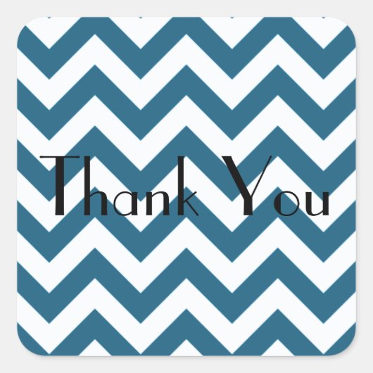 Blauwe Chevron Hartelijk dank Stickers (Voorkant)