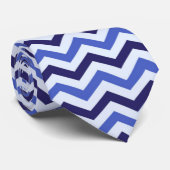 Blauwe Chevron heren stropdas (Opgerold)