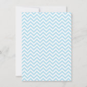 Blauwe Chevron Kruis Doop Uitnodigingen (Achterkant)