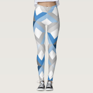 blauwe chevron leggingen leggings