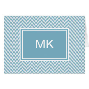 Blauwe Chevron met Monogram