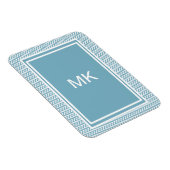 Blauwe Chevron met monogram Magneet (Rechterzijde)