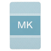 Blauwe Chevron met monogram Magneet (Verticaal)