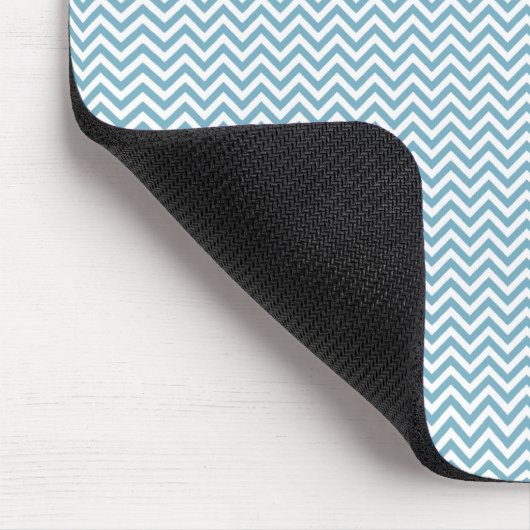 Blauwe Chevron met monogram Muismat (Hoek)