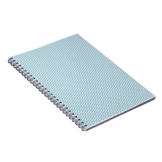 Blauwe Chevron met monogram Notitieboek (Rechterzijde)