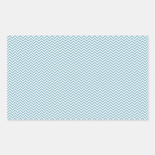 Blauwe Chevron met Monogram Rechthoekige Sticker