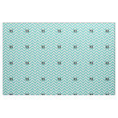 Blauwe Chevron met monogram Stof (Fat Quarter)