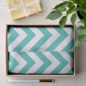 Blauwe Chevron met monogram Tissuepapier (Geschenk)