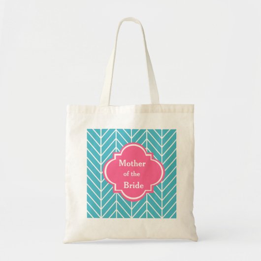 Blauwe Chevron Moeder van de Canvas tas van het br (Voorkant)