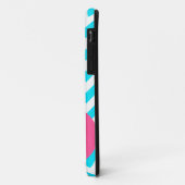 Blauwe chevron monogram iPhone case cover (Achterkant/links)