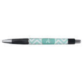 Blauwe chevron monogram pen (Voorkant)