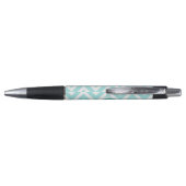 Blauwe chevron monogram pen (Achterkant)