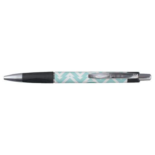 Blauwe chevron monogram pen (Achterkant)