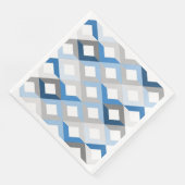 blauwe chevron papieren servetten (Hoek)