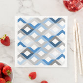 blauwe chevron papieren servetten (Insitu)