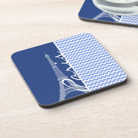 Blauwe Chevron; Parijs Bier Onderzetter (Linkerzijde)