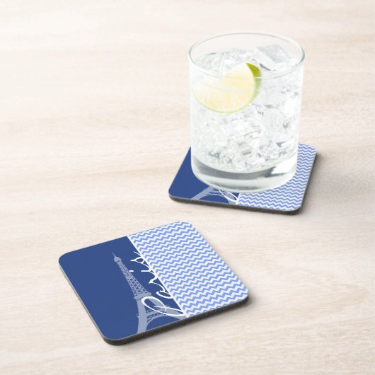 Blauwe Chevron; Parijs Bier Onderzetter (Rechterzijde)