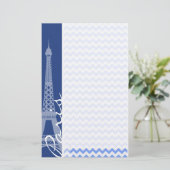 Blauwe Chevron; Parijs Briefpapier (Staand voorkant)
