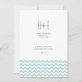 Blauwe Chevron. Save the Date (Voorkant)