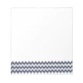 Blauwe Chevron streep Notitieblok (Voorkant)
