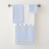 Blauwe Chevron strepen Bad Handdoek (Insitu)